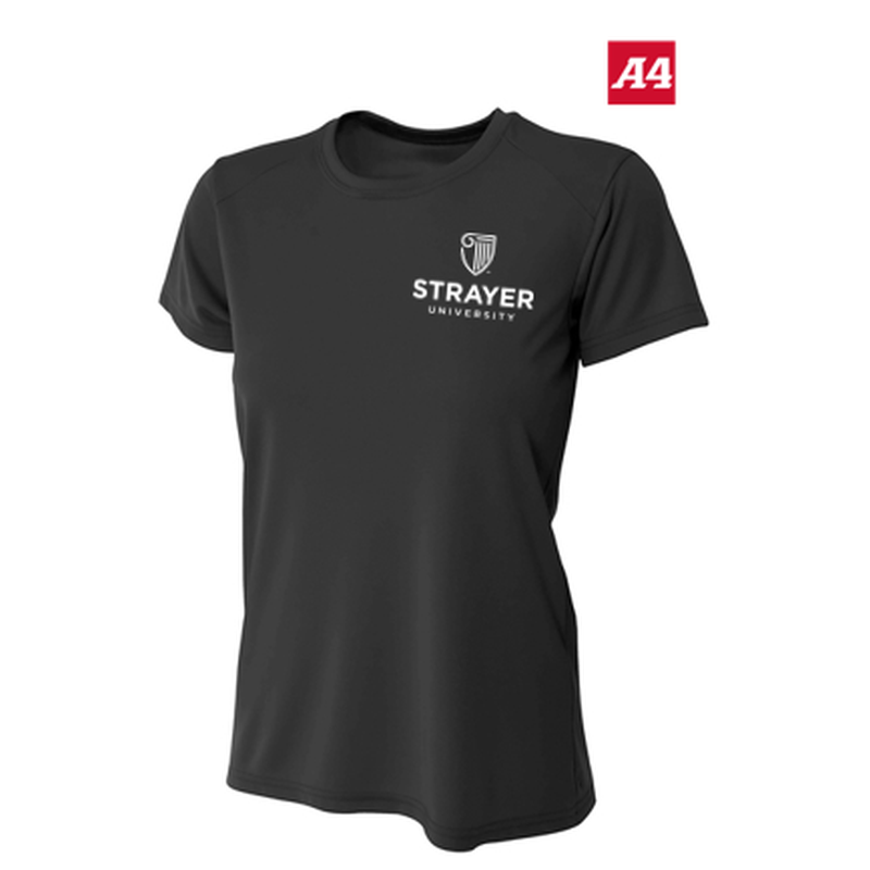 NEW Strayer A4 Women’s Cooling Performance Short Sleeve Tee - BLACK