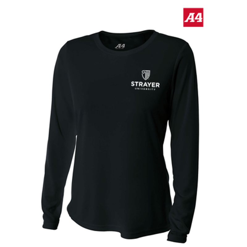 NEW Strayer A4 Women’s Cooling Performance Long Sleeve Tee - Black
