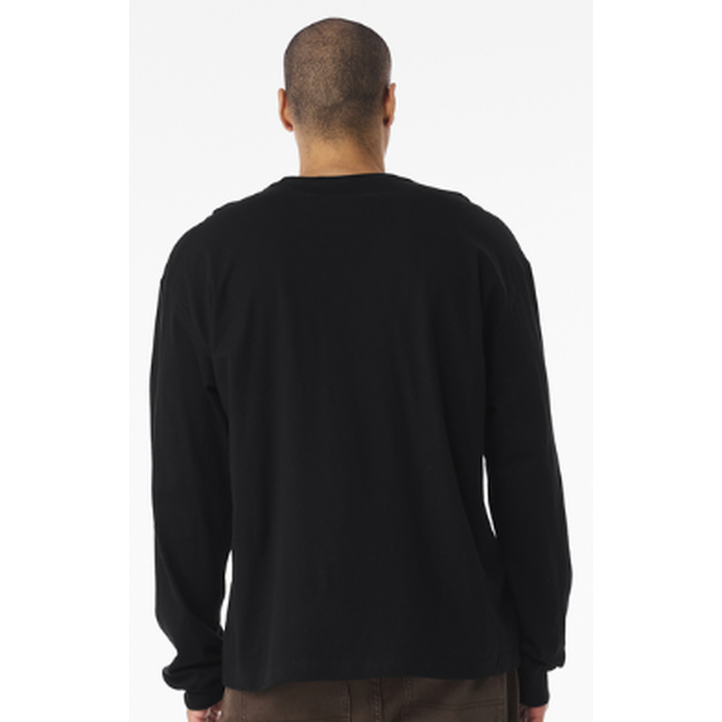 NEW Strayer BELLA+CANVAS® Unisex 6-Ounce Heavyweight Long Sleeve Tee - Black