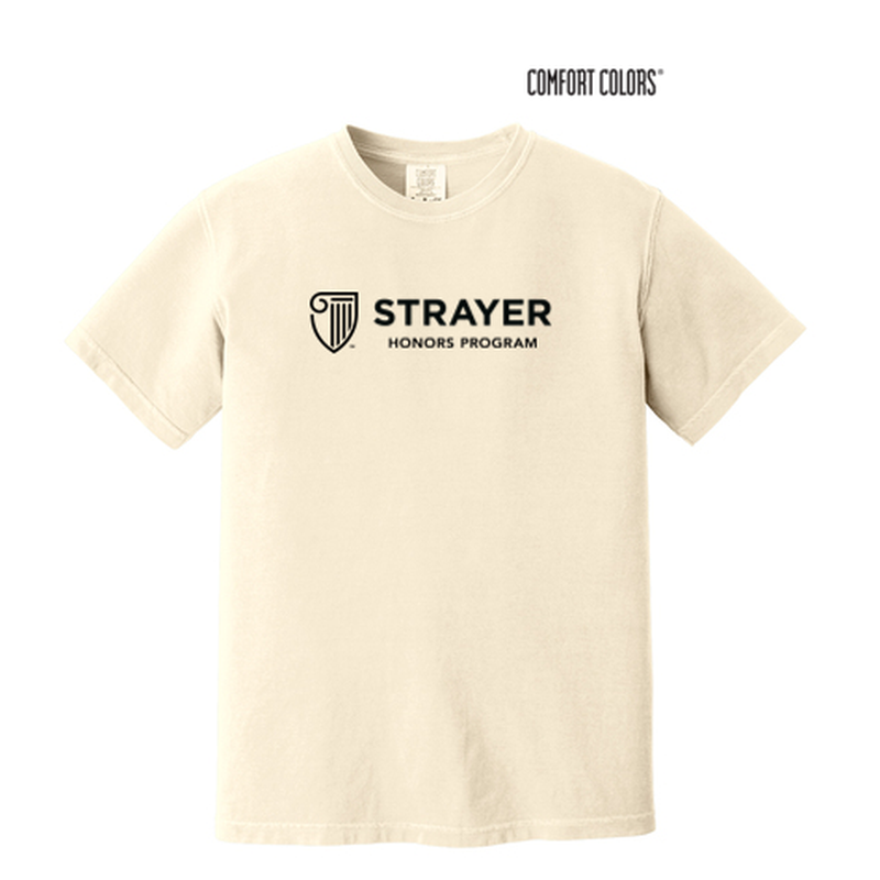 STRAYER HONORS Comfort Colors® Heavyweight Ring Spun Tee (10-in logo) - Ivory