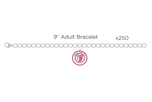JWMI Adult Charm Bracelet - Silver
