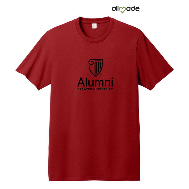 STRAYER ALUMNI Allmade® Unisex Heavyweight Recycled Cotton Tee - Beet Red