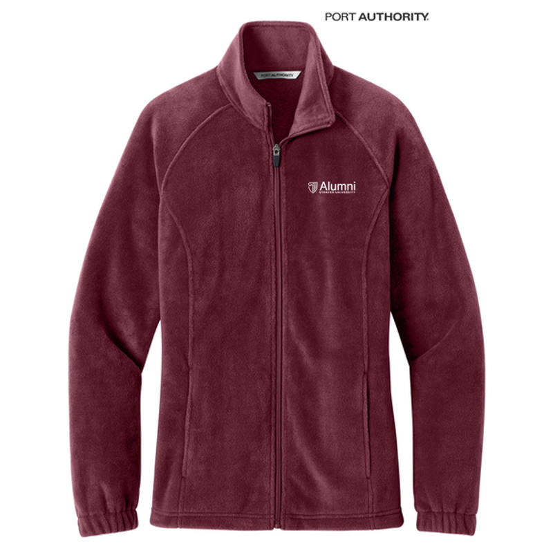STRAYER ALUMNI Port Authority® Women’s Plush Fleece Full-Zip Jacket - Burgundy