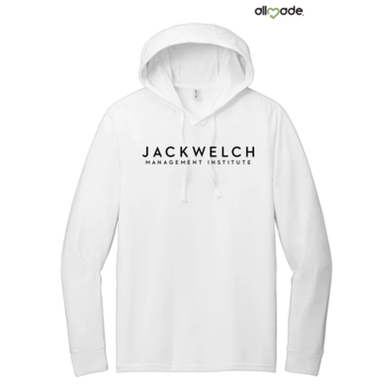 NEW JWMI - Allmade® Unisex Tri-Blend Hoodie Tee - Bright White