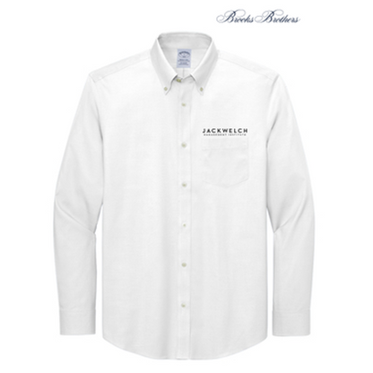 NEW JWMI - Brooks Brothers® Wrinkle-Free Stretch Pinpoint Shirt - White