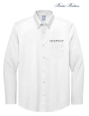 NEW JWMI - Brooks Brothers® Wrinkle-Free Stretch Pinpoint Shirt - White