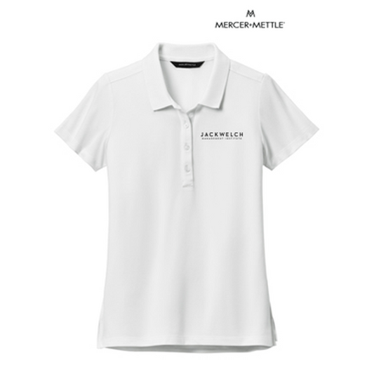 NEW JWMI - Mercer+Mettle® Women’s Stretch Pique Polo - White