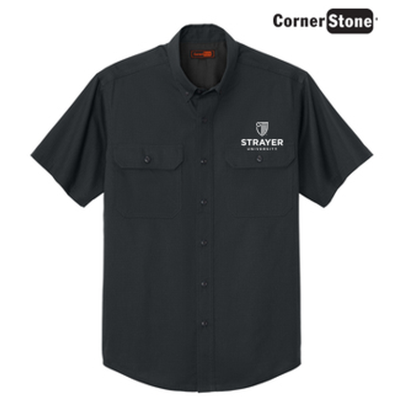 STRAYER - CornerStone® Short Sleeve Select Ripstop Shirt - Echo Steel