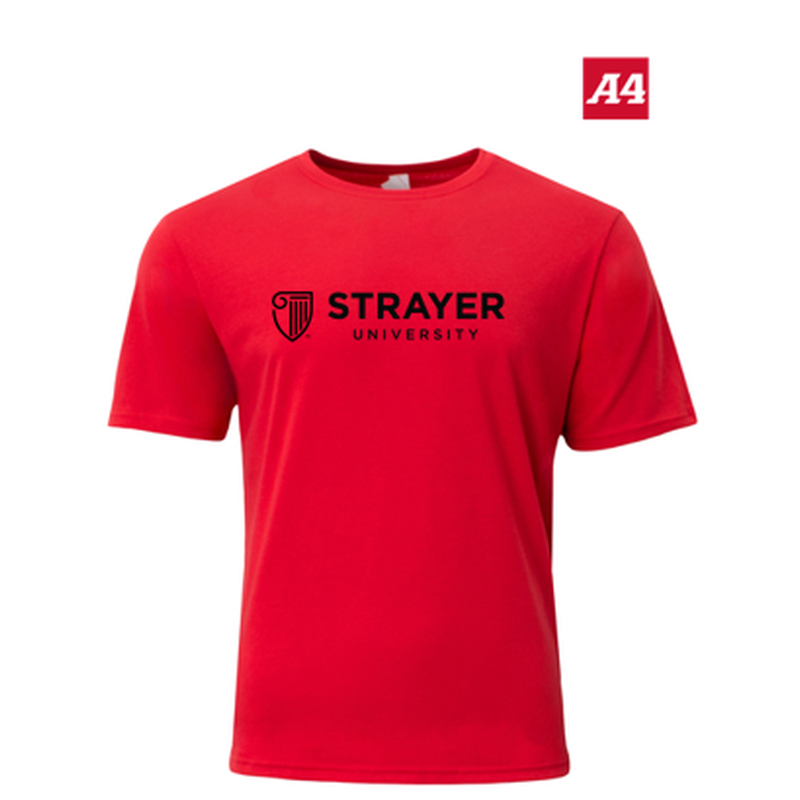 NEW Strayer A4 Softek Short Sleeve Tee - Scarlet