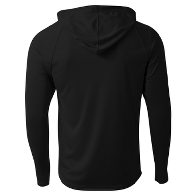 NEW Strayer A4 Cooling Performance Long Sleeve Hooded Tee - Black