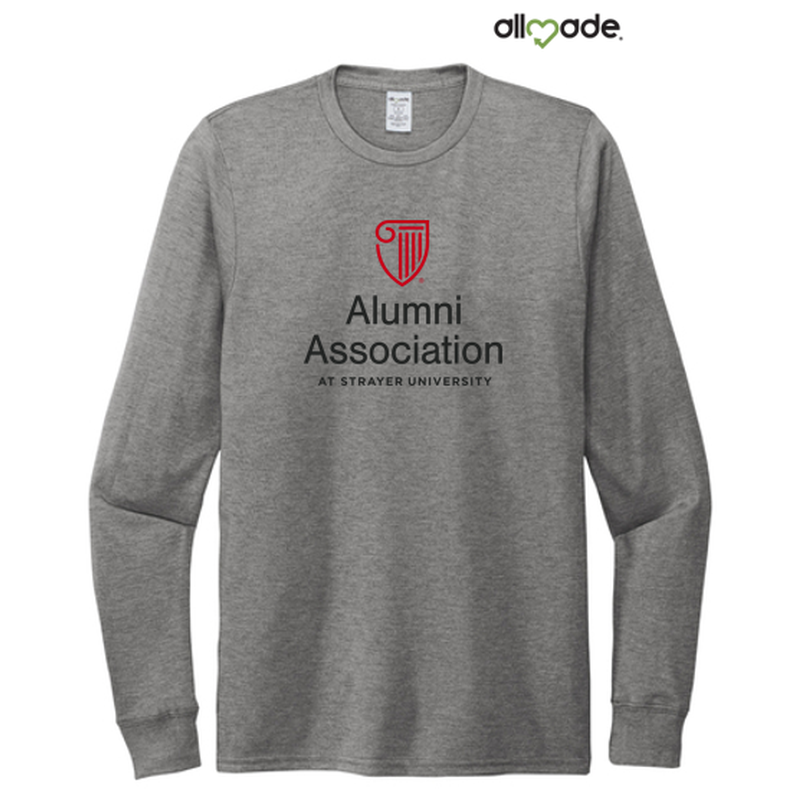STRAYER ALUMNI ASSOCIATION Allmade® Unisex Tri-Blend Long Sleeve Tee - Aluminum Grey