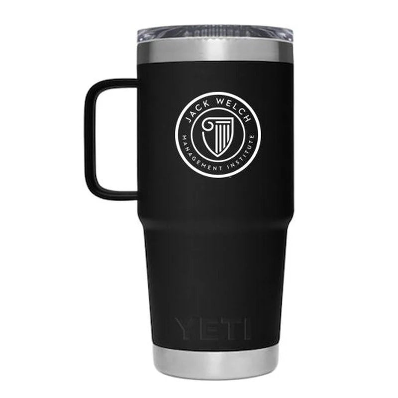 JWMI YETI RAMBLER 20 OZ TRAVEL MUG WITH STRONGHOLD LID - BLACK