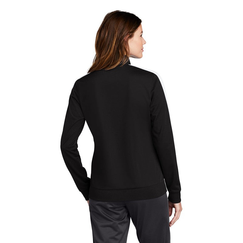 STRAYER Sport-Tek ® Ladies Tricot Track Jacket-Black/White