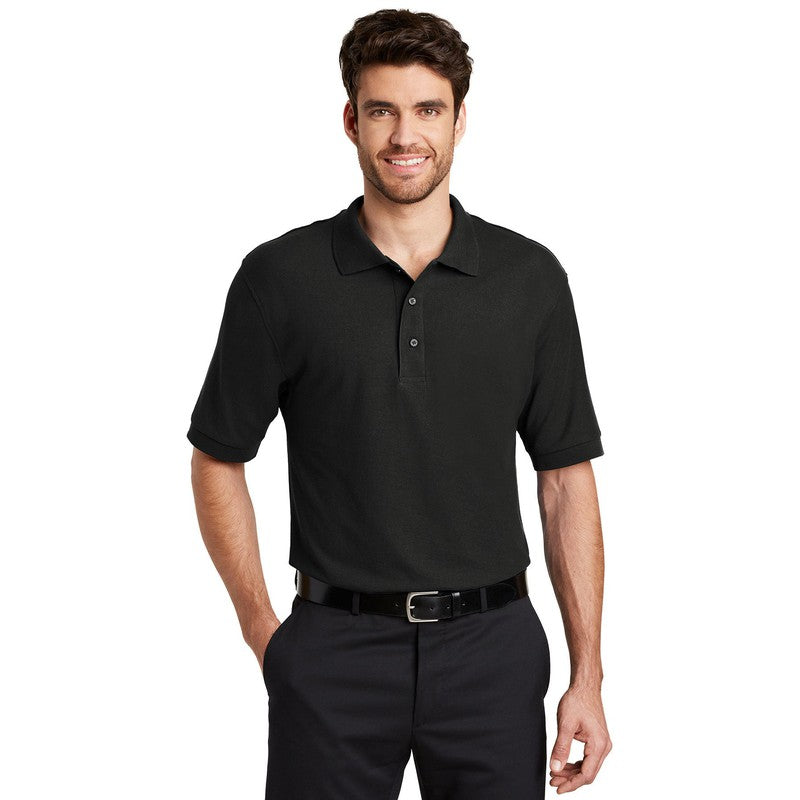 STRAYER Port Authority® Silk Touch™ Polo-Black