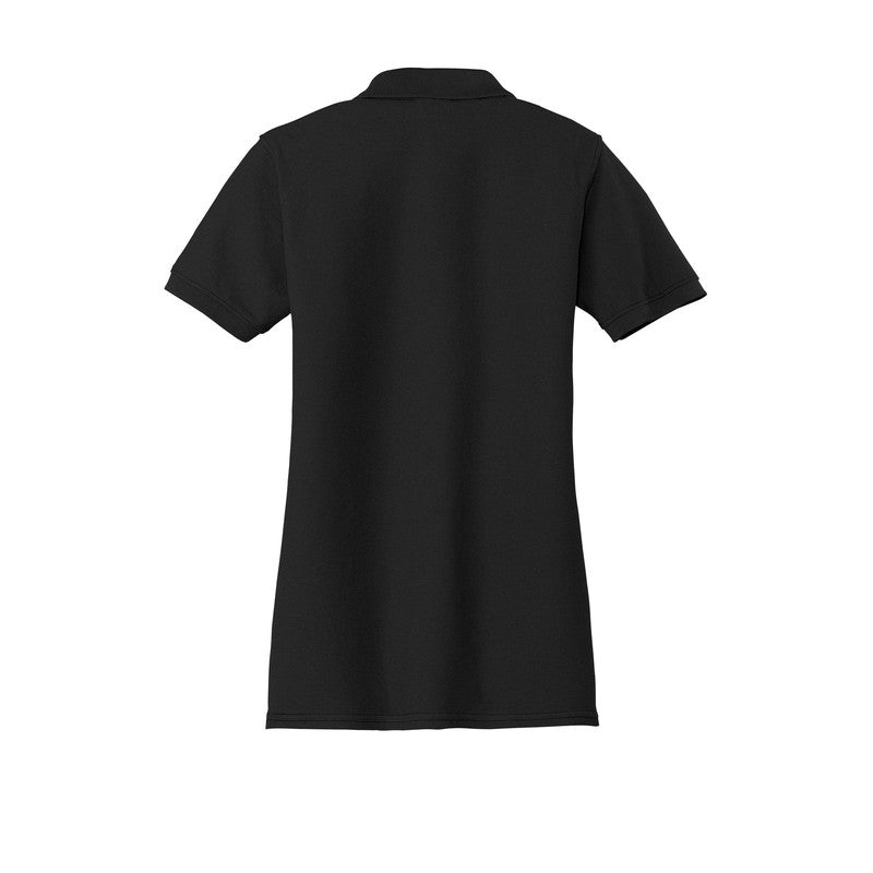 STRAYER Port & Company® Ladies Core Blend Pique Polo-Jet Black