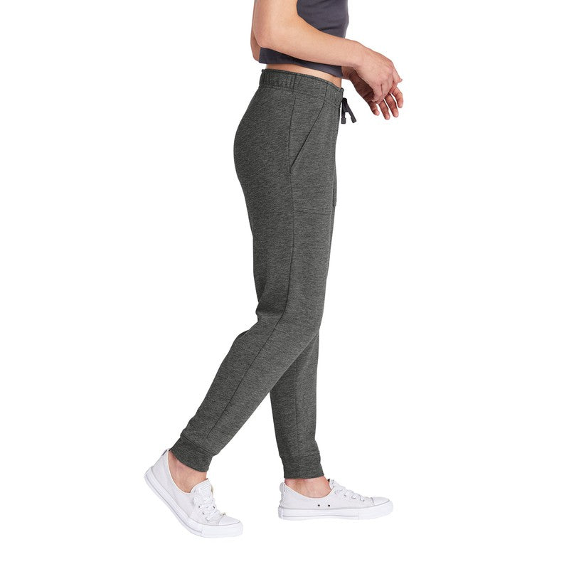 STRAYER Sport-Tek ® Ladies PosiCharge ® Tri-Blend Wicking Fleece Jogger-Dark Grey Heather