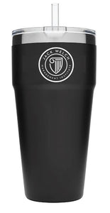 JWMI YETI RAMBLER® 26 OZ STACKABLE CUP  WITH STRAW LID - Black