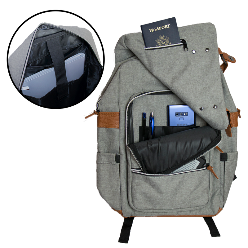 NEW JWMI Rambler Backpack Grey JWMI Gift Store