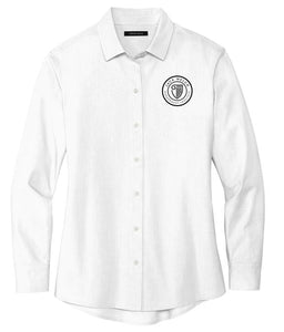 JWMI Mercer+Mettle™ Women’s Long Sleeve Stretch Woven Shirt - WHITE