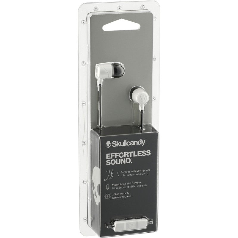 STRAYER Skullcandy Jib Wired Earbuds with Microphone in Black Pouch
