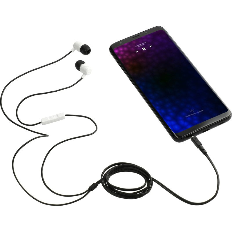 STRAYER Skullcandy Jib Wired Earbuds with Microphone in Black Pouch