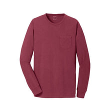 JWMI Pigment-Dyed Long Sleeve Pocket Tee MERLOT