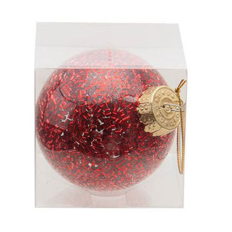 STRAYER Holiday Glitz Ornament - Red with Gold Logo