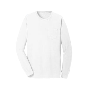 JWMI Pigment-Dyed Long Sleeve Pocket Tee WHITE